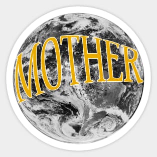 MOTHER EARTH YELLOW BLACK Sticker